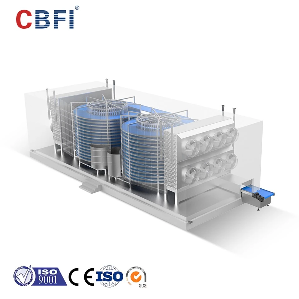 Технология морозильной камеры с двойной спиралью CBFI для замороженных пельменей