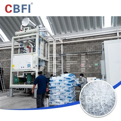 Интегрированная машина для изготовления трубчатого льда CBFI и созданный завод по производству трубчатого льда